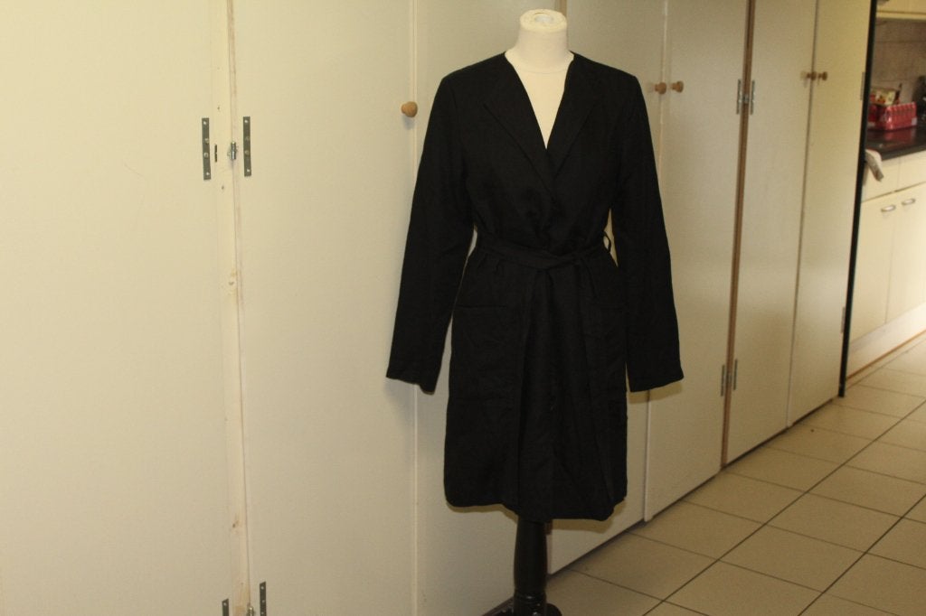 Denham jacket linnen/tencel tussen jas mt M met prijskaartje, Maat 38/40 (M), Denham, ., Zwart