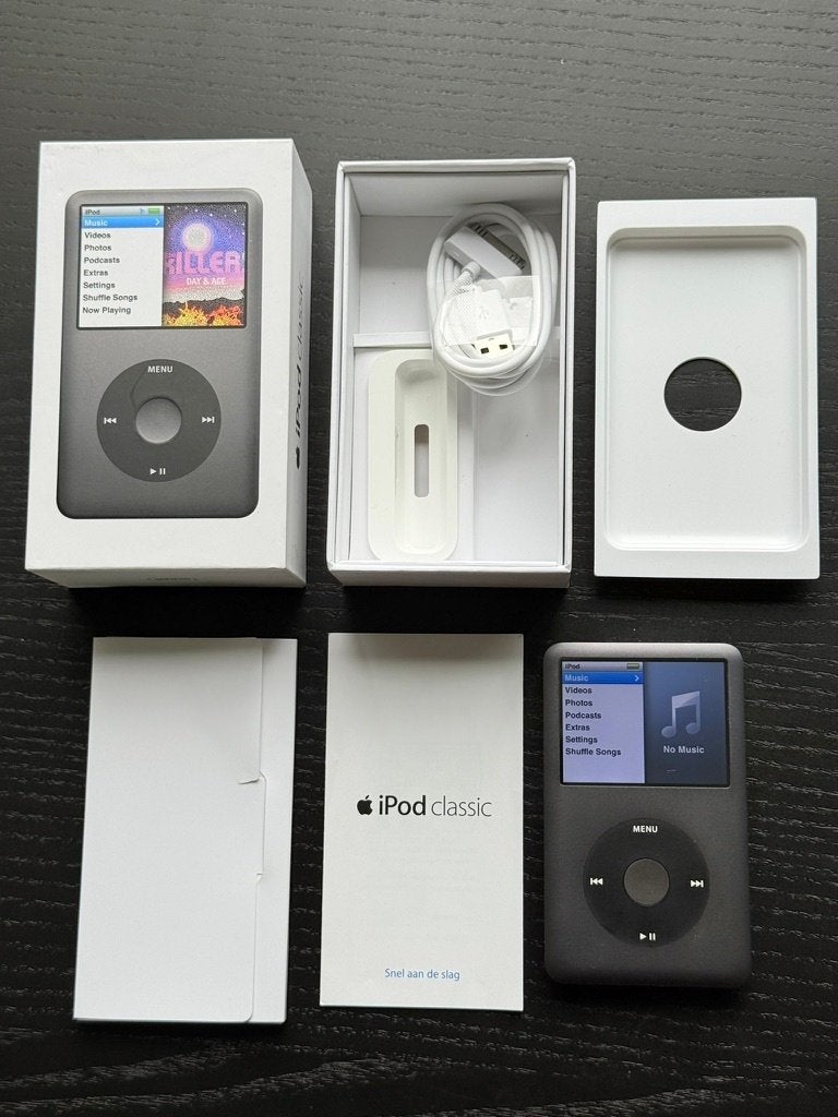 Apple iPod Classic 7e Gen Space Grey 160GB + Originele Doos, Audio, Tv en Foto, 40 GB en meer, Gebruikt, Classic, Zwart