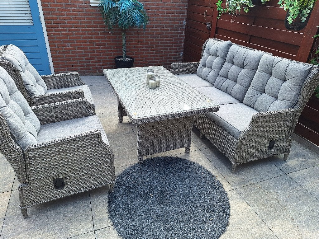 loungeset tuinset, Ophalen, 5 zitplaatsen, Zo goed als nieuw, Loungeset