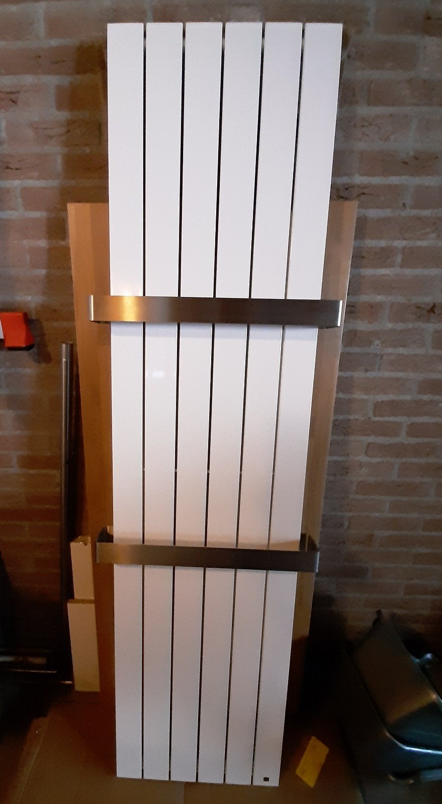 Designradiator Plieger verticaal enkel 1800x450mm 910W wit, Ophalen, Radiator, Minder dan 60 cm, Zo goed als nieuw