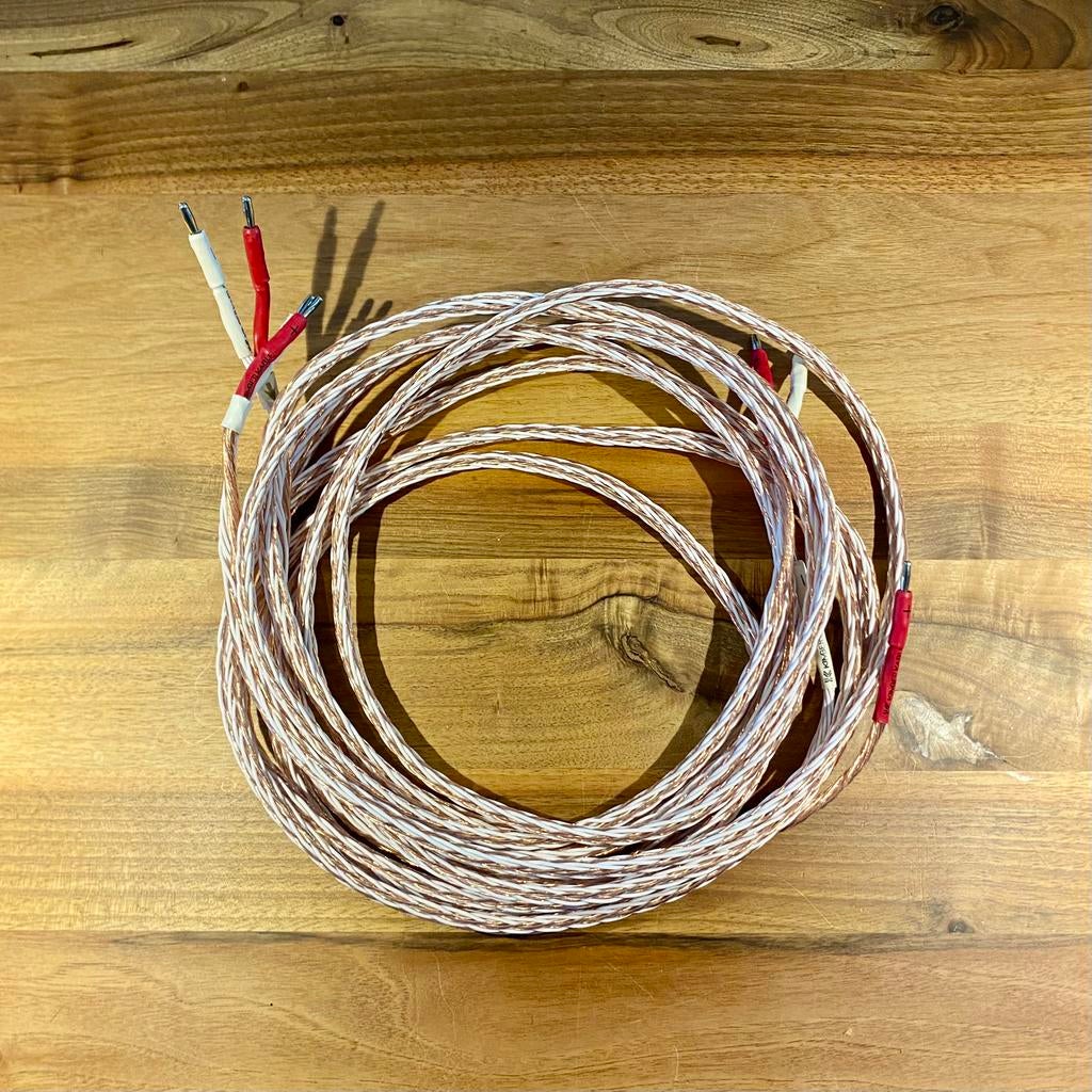 Kimber Kable 8TC pluggen 3,70 meter 2x, Ophalen of Verzenden, Zo goed als nieuw, Luidsprekerkabel