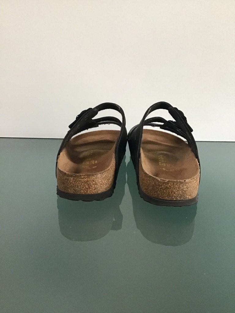 Birkenstock Florida 37 | Zwart | Gratis verzenden, Slippers, Verzenden, Zwart, Zo goed als nieuw