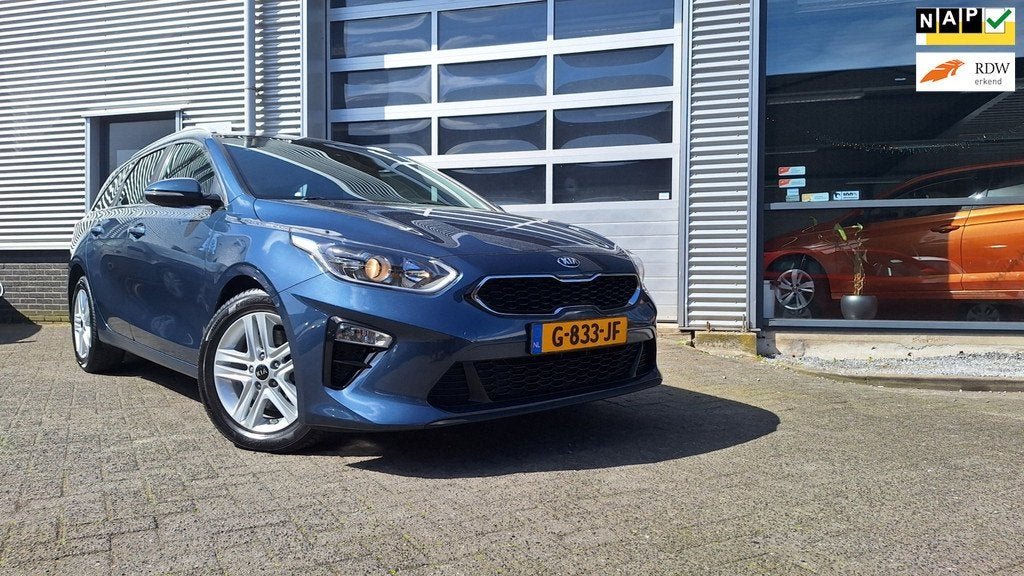 Kia Ceed Sportswagon 1.4 T-GDi DynamicLine/Automaat/Navigati, Stof, Euro 6, Blauw, Origineel Nederlands