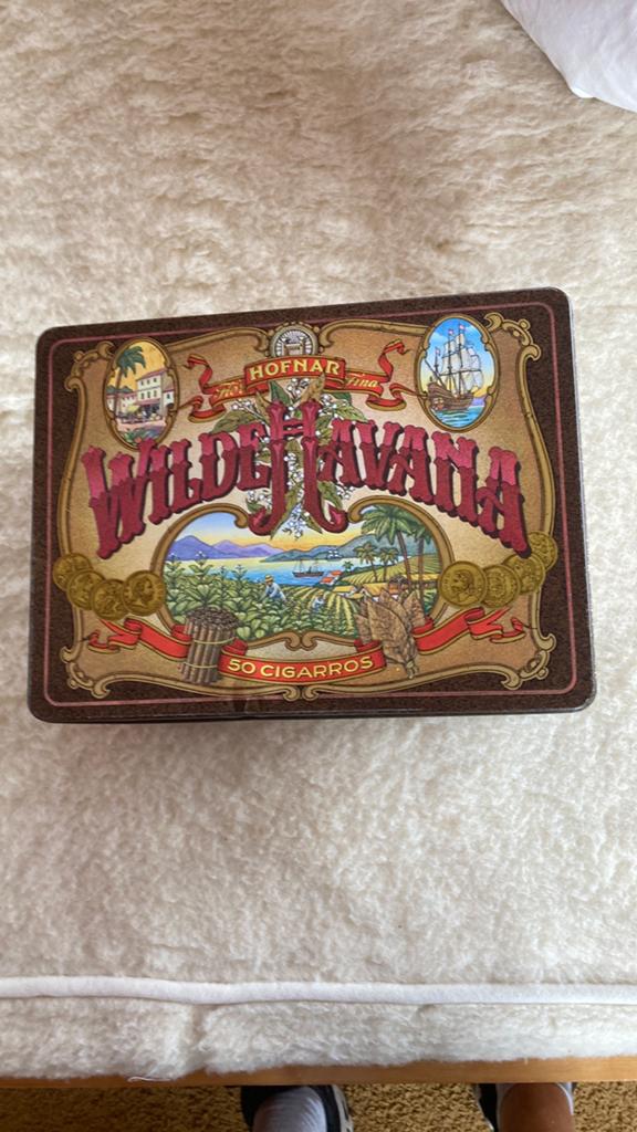 Vintage Hofnar Wilde Havana sigarenblik en dozen, Ophalen of Verzenden, Gebruikt, Overige, Overige merken