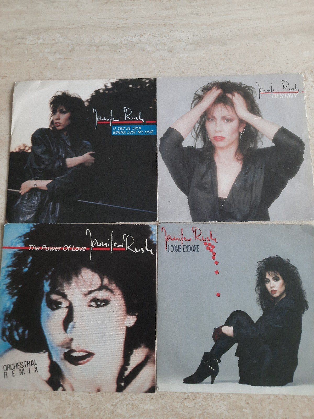 4x vinyl singels van Jennifer Rush, Ophalen of Verzenden, Zo goed als nieuw, Overige formaten