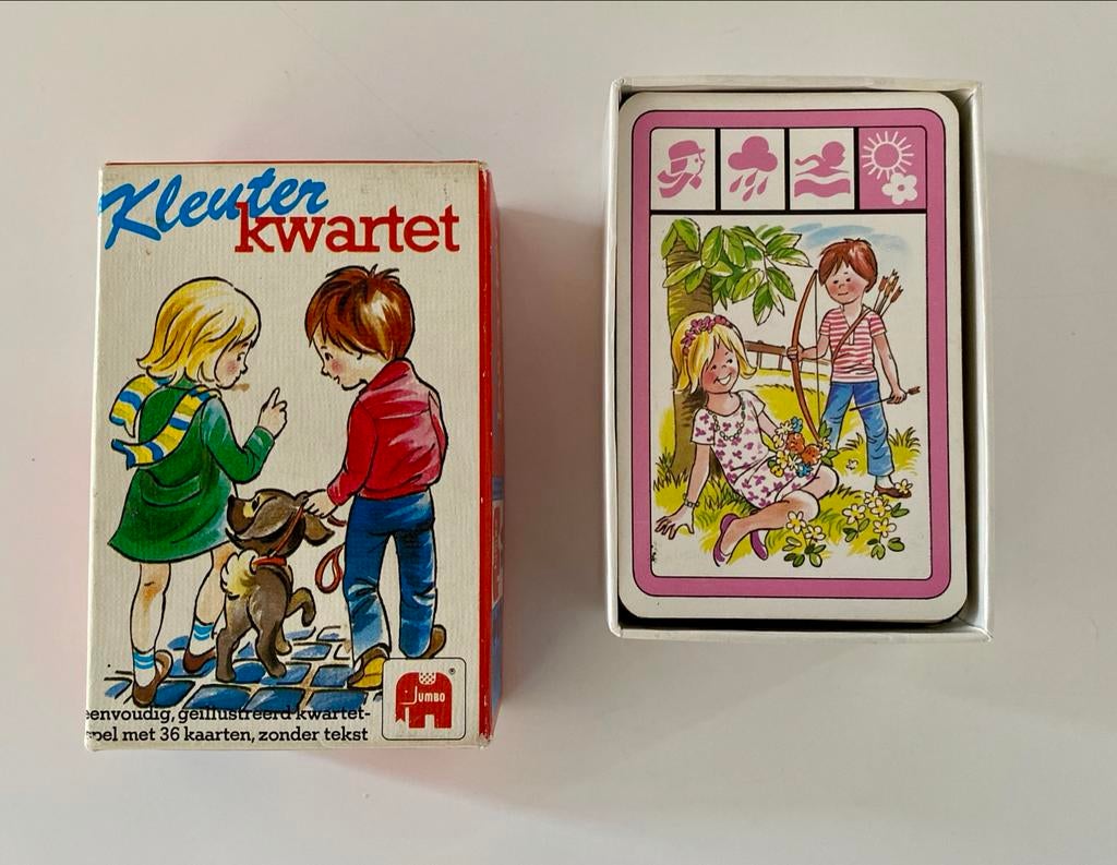 Jumbo Kwartetten - Kleuter Kwartet vintage, Drie of vier spelers, Ophalen of Verzenden, Gebruikt