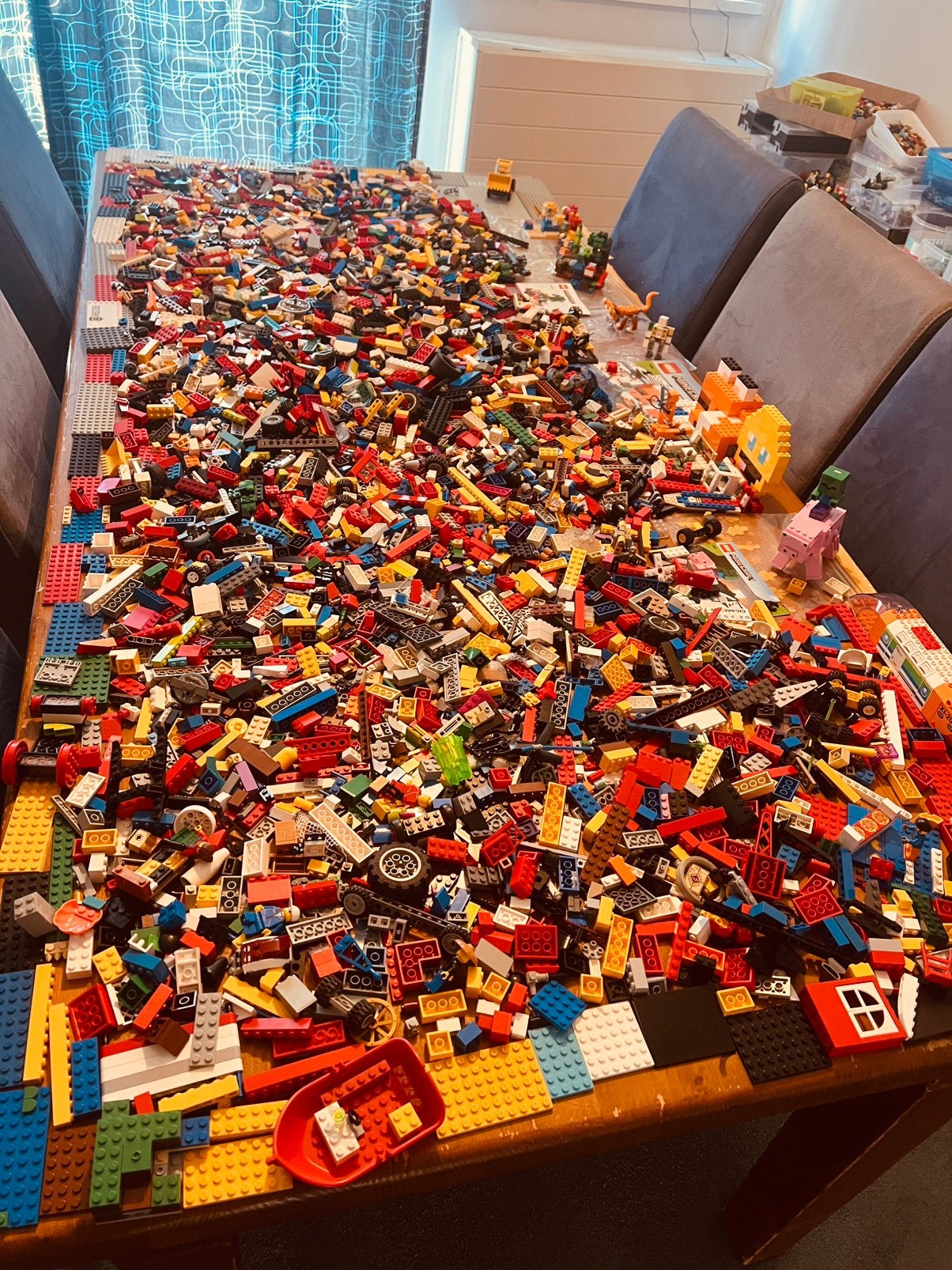 Lego grote partij gemengd echte lego, Ophalen of Verzenden, Zo goed als nieuw