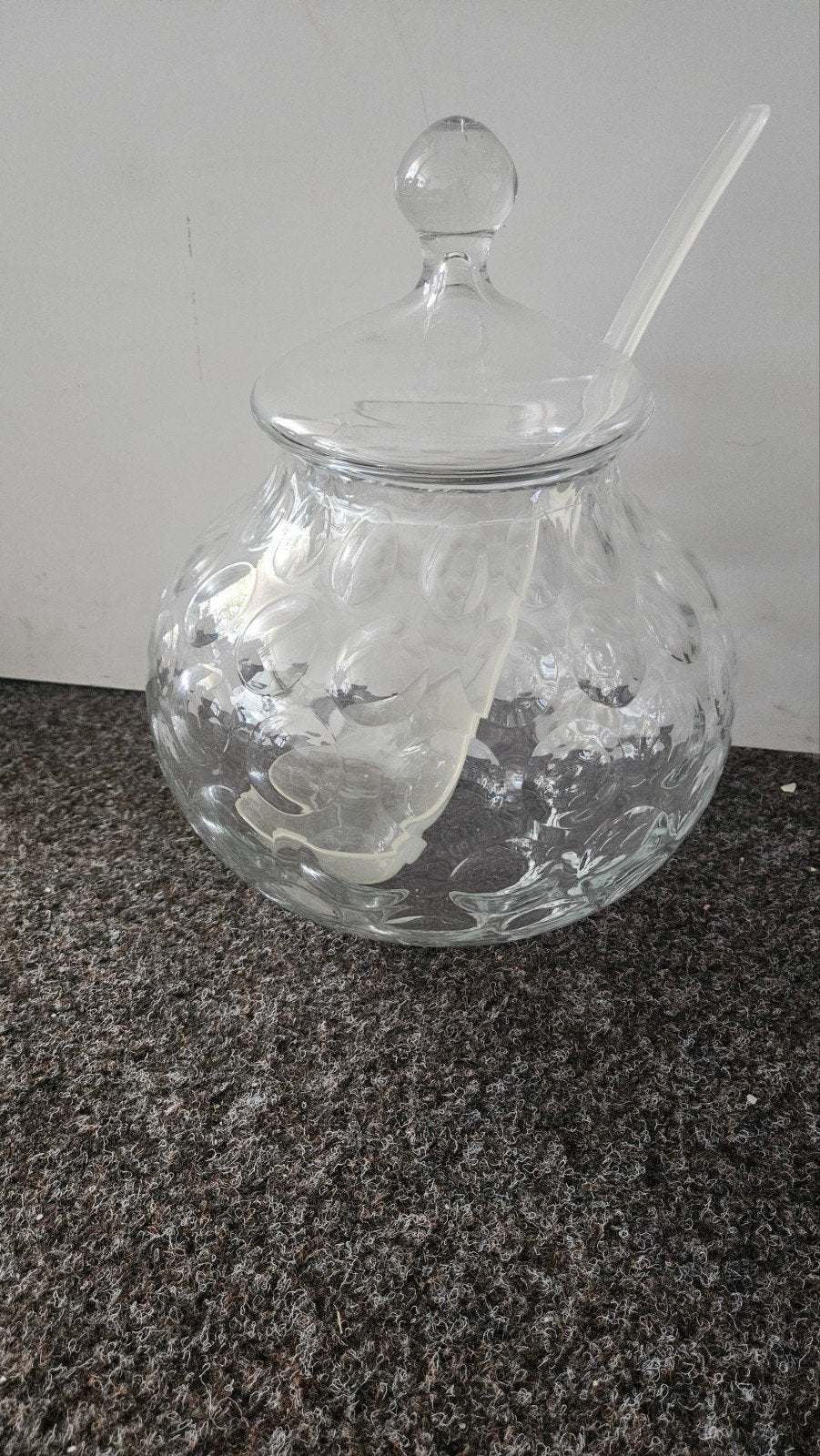 Vintage Bohemian Glass Glazen Punch/Bowl/Tjendol Schaal, Ophalen of Verzenden
