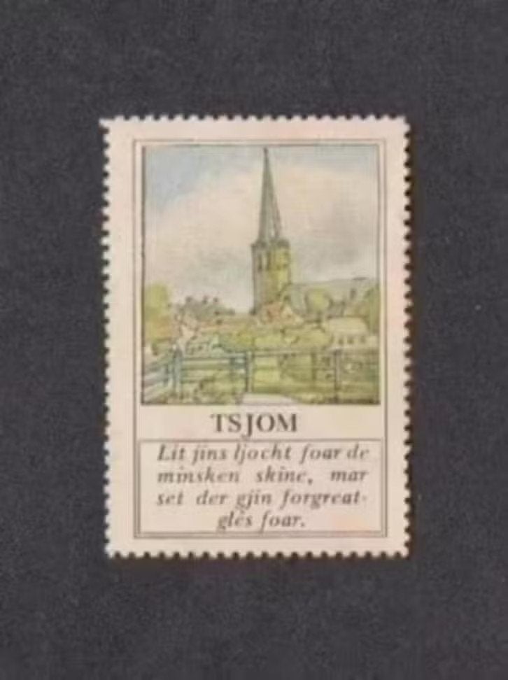 Verzamelplaatje Sluitzegel Tzum Tsjom Friesland., Ophalen of Verzenden, Zo goed als nieuw
