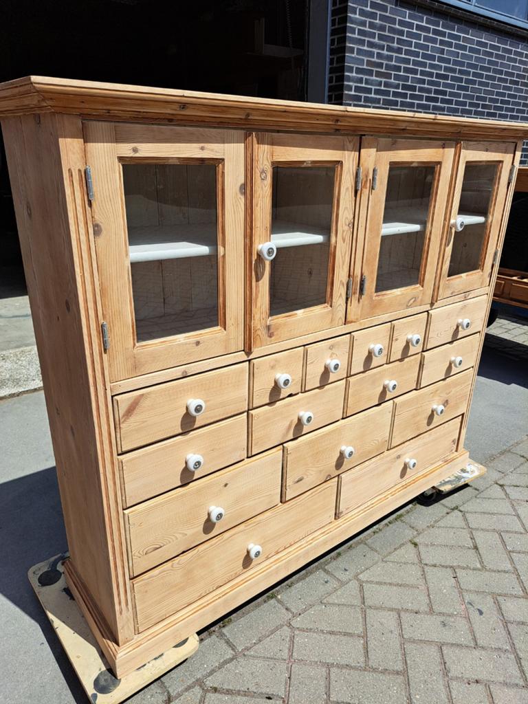 Oud grenen ladekast 15 lades refurbished, Huis en Inrichting, Kasten | Ladekasten, Ophalen, RoDeKo Volendam, Gebruikt, 5 laden of meer