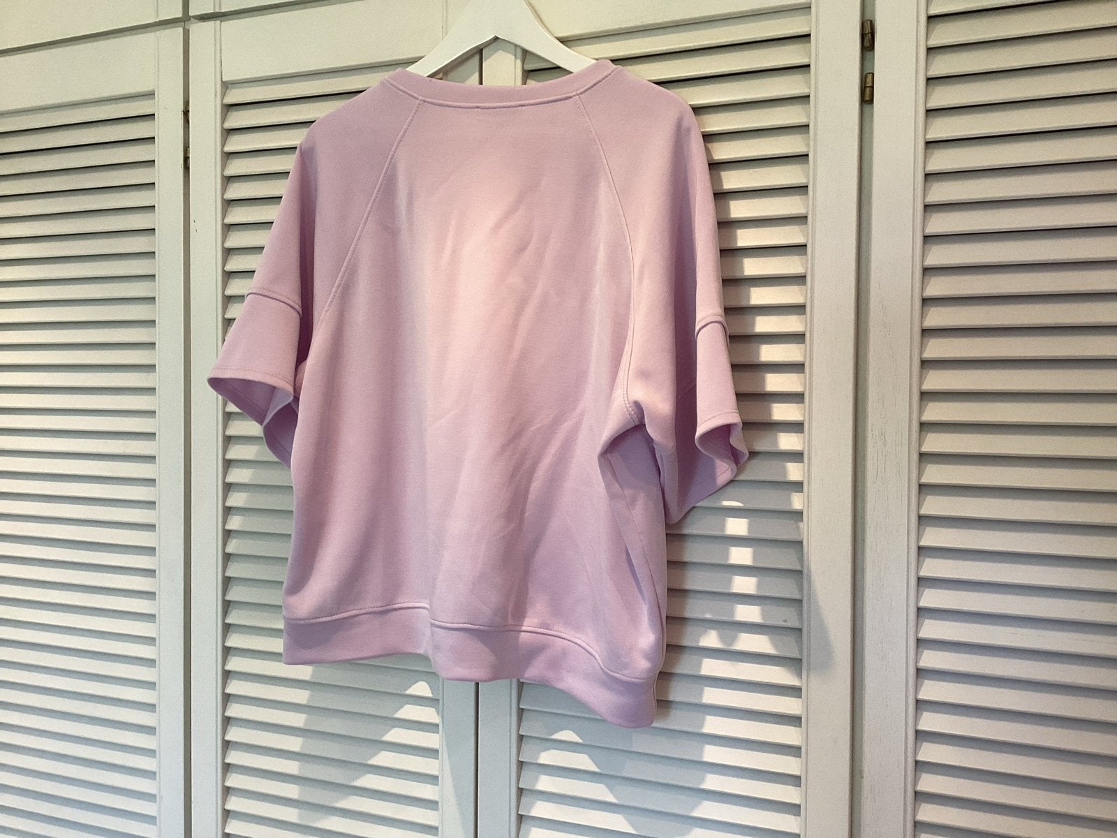 Lila sweatshirt korte mouw, heel zacht, nieuwstaat, Ophalen of Verzenden, Zo goed als nieuw, Paars