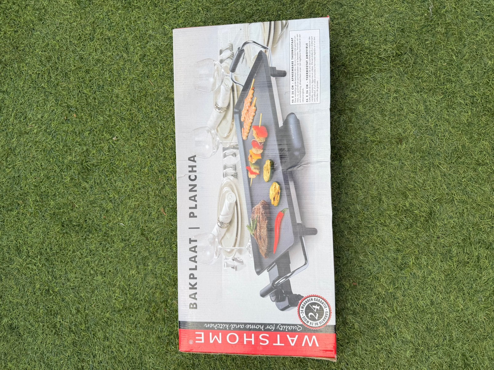 Watshome Elektrische Bakplaat/Plancha 46x26cm, Ophalen, Zo goed als nieuw