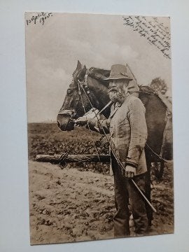 Boerenleven Boer met Paard en Ploeg, Ophalen of Verzenden, Voor 1920, Ongelopen, Ambachten of Beroep