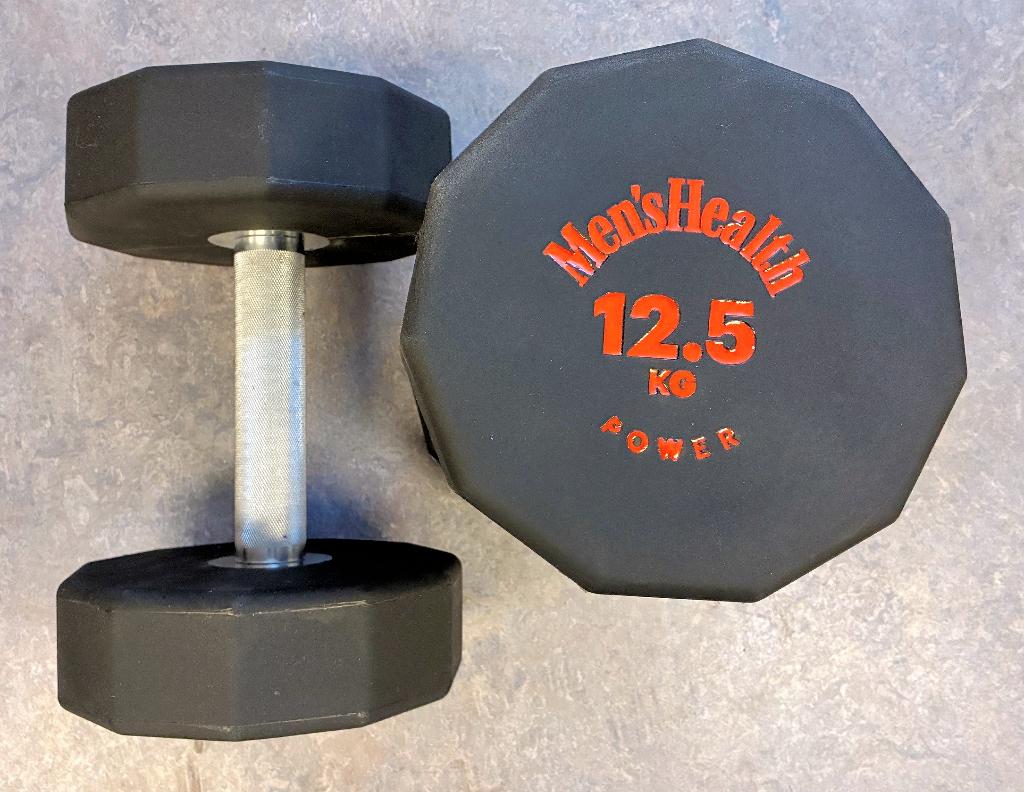 Dumbbells 2x 12,5 kg Men's Health, Ophalen, Zo goed als nieuw, Benen, Dumbbell