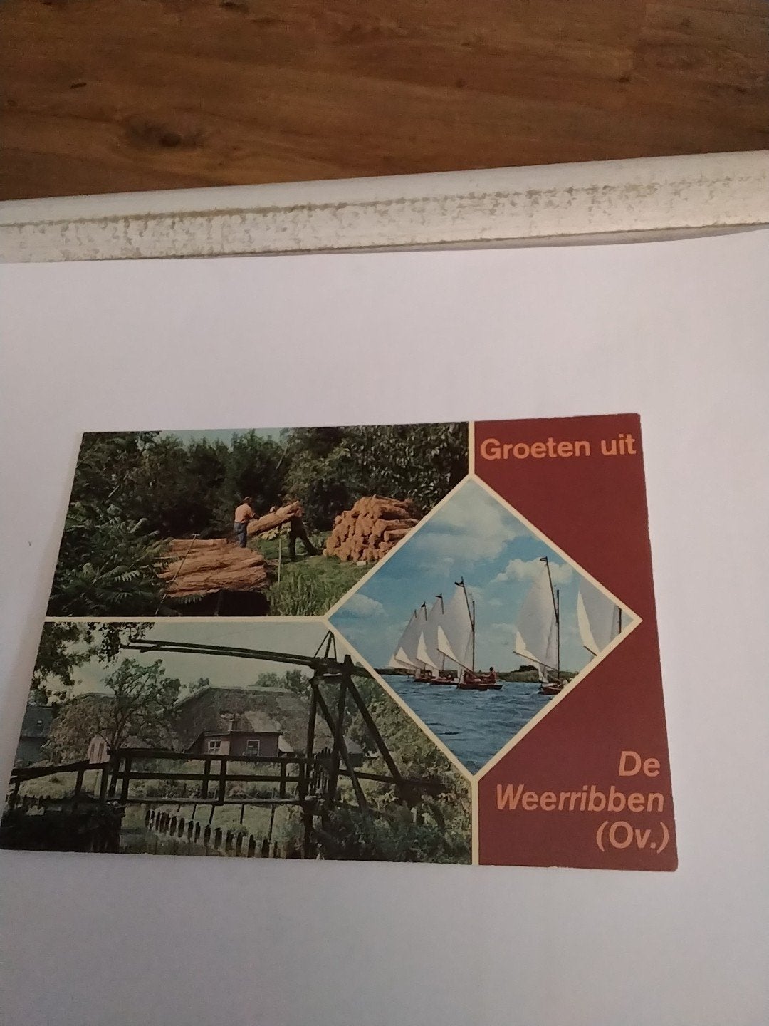 Ansichtkaart Groeten uit De Weerribben (Ov.), Ophalen of Verzenden, 1960 tot 1980, Gelopen, Overijssel