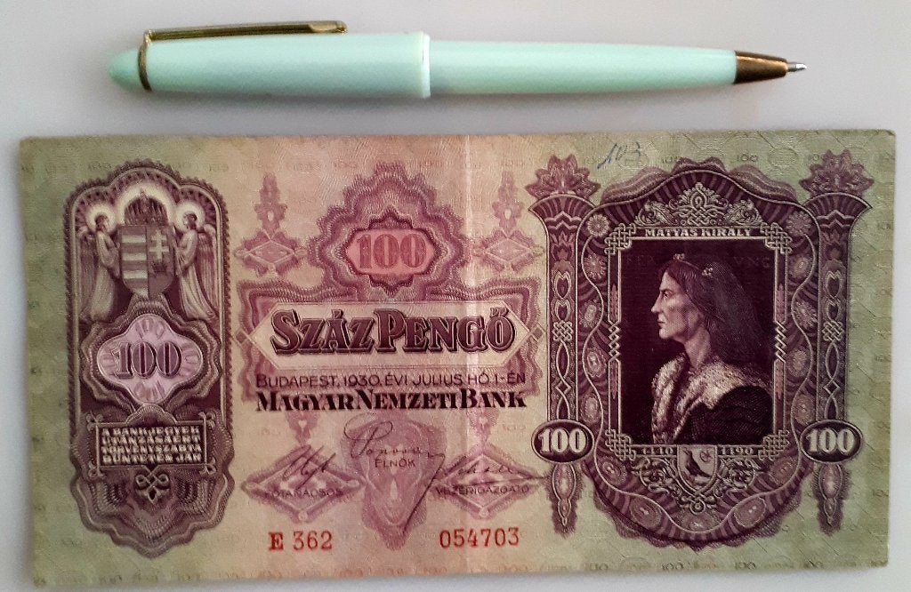 HUNGARY:100 PENGO 1/7/1930 Pick 98 UNC, Ophalen of Verzenden, Hongarije, Los biljet