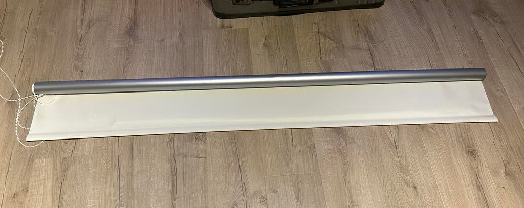 Rolgordijn creme wit verduisterend, Ophalen, Wit, 150 tot 200 cm