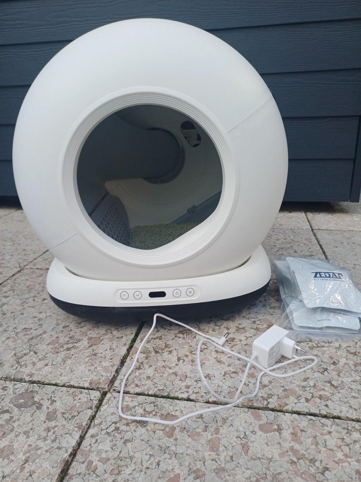 automatische kattenbak Zedar 1200, Dieren en Toebehoren, Ophalen of Verzenden, Zelfreinigend, Zo goed als nieuw, Gesloten