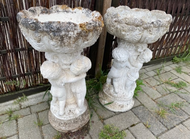 Set betonnen staande tuinvaas bloembak, Ophalen
