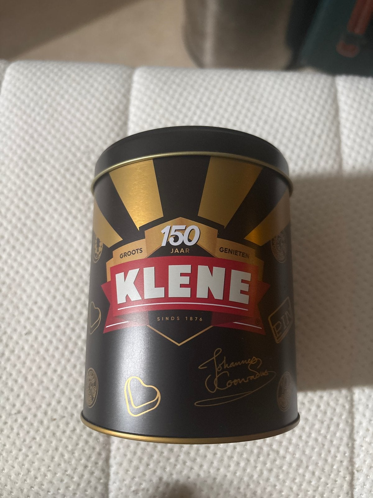 Klène 150 Jaar Jubileum Blik - Leeg, Verzamelen, Blikken, Ophalen of Verzenden, Nieuw, Overige, Overige merken