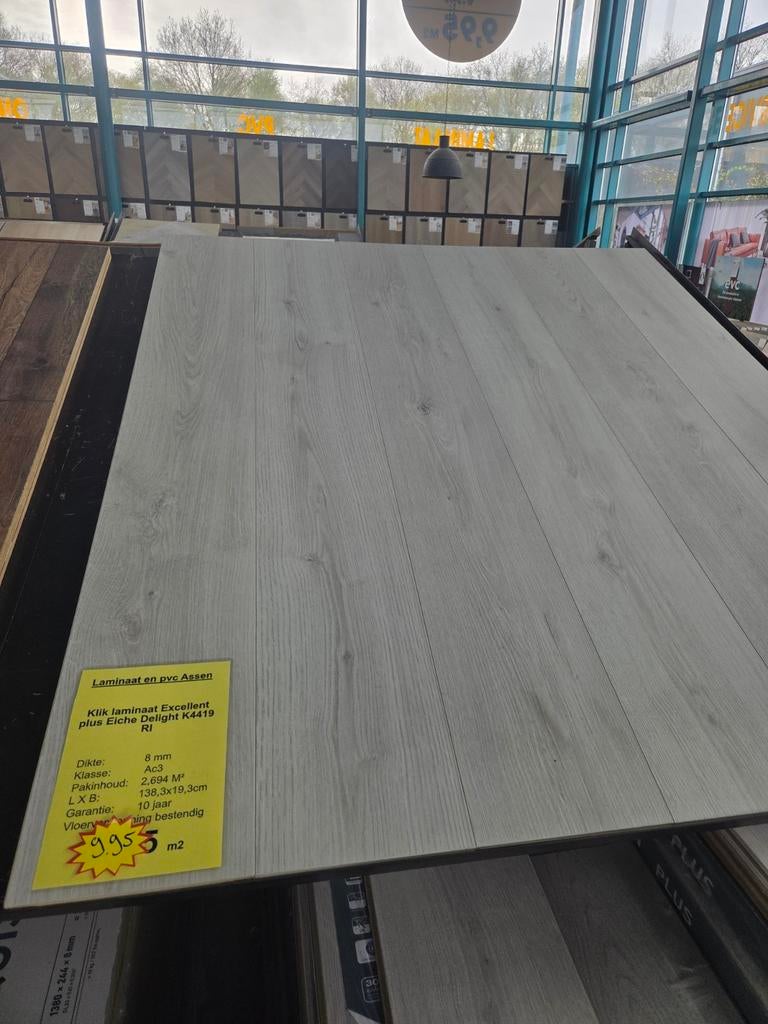 klik laminaat 8mm k4419 exelent plus, Ophalen, Nieuw, 75 m² of meer, Laminaat