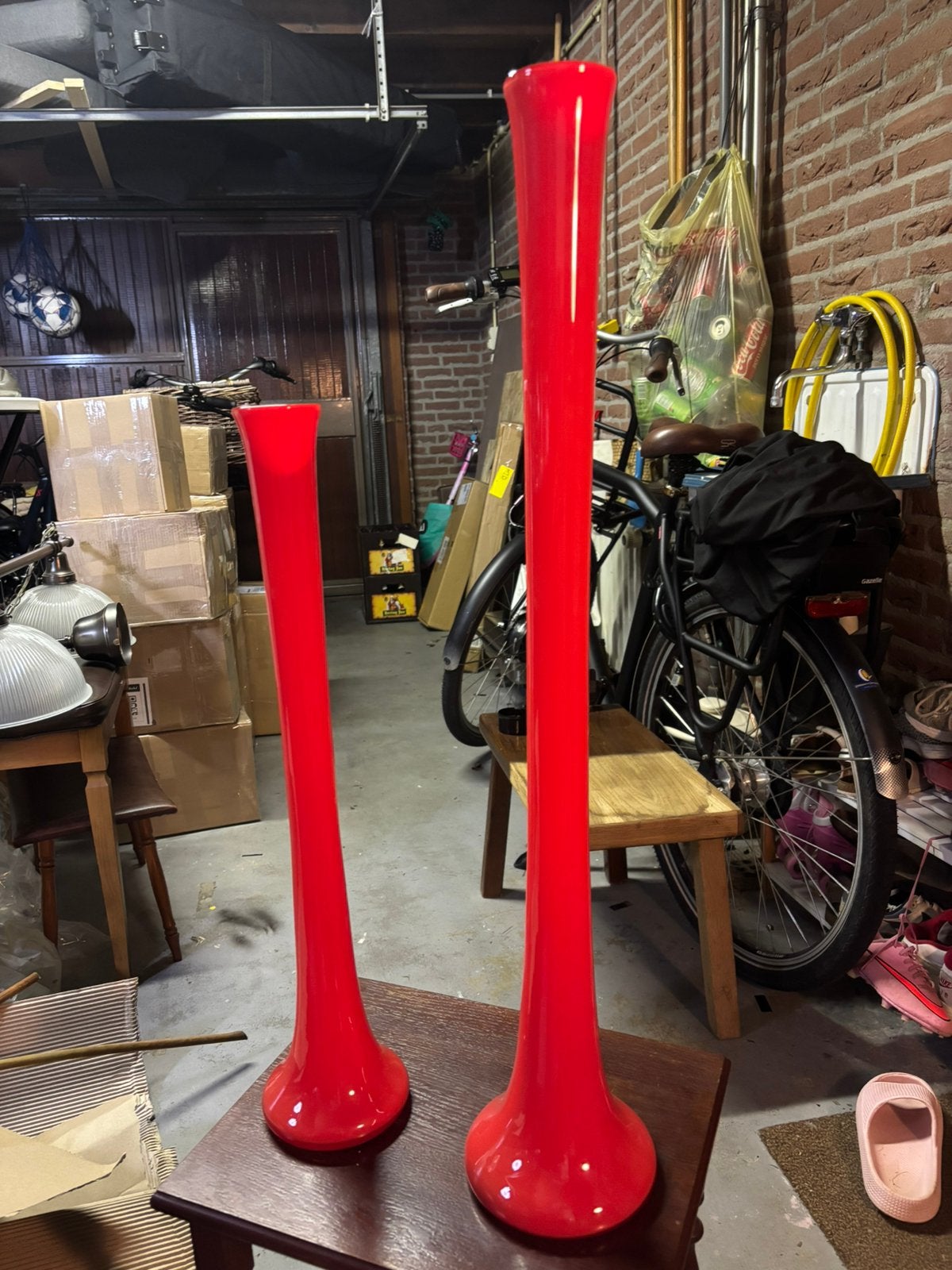 XXL Set Vintage Murano/Empoli Stijl Vloervazen – 61 & 80 cm, Ophalen of Verzenden