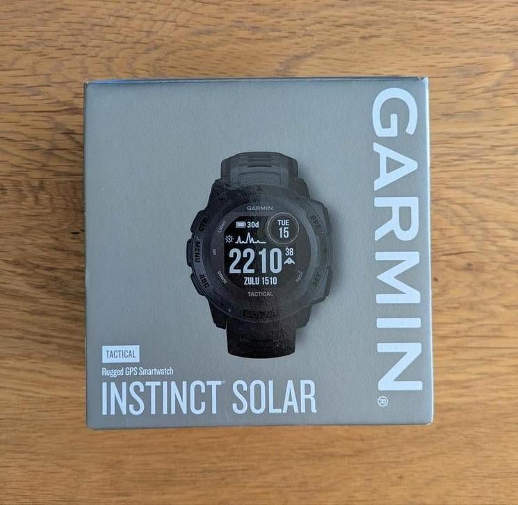Garmin Instinct Solar Tactical GPS Smartwatch, Ophalen, Gebruikt, Zwart, Garmin