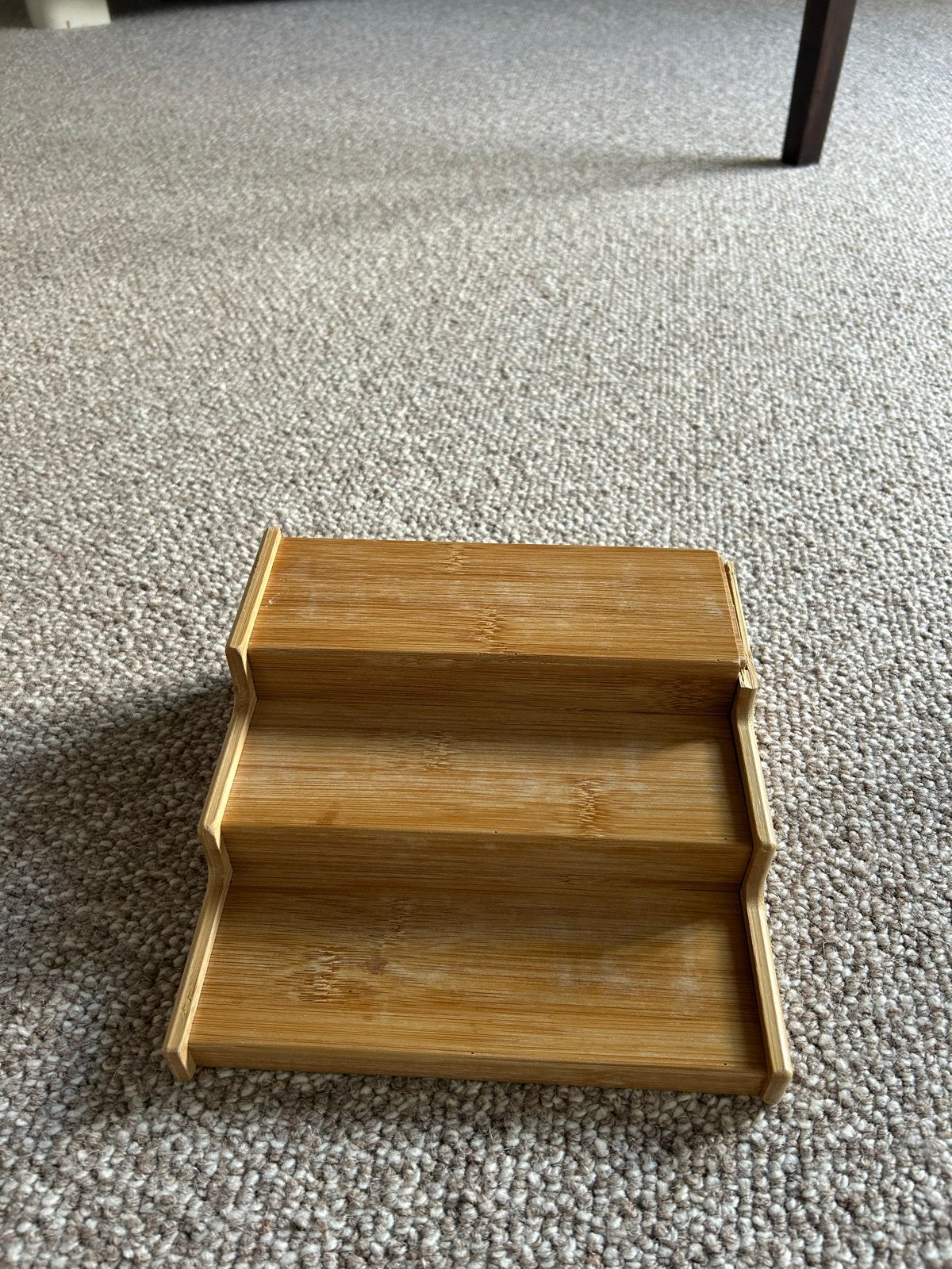 Uitschuifbaar kruidenrek van bamboe, Ophalen of Verzenden, Gebruikt, Bruin, Hout