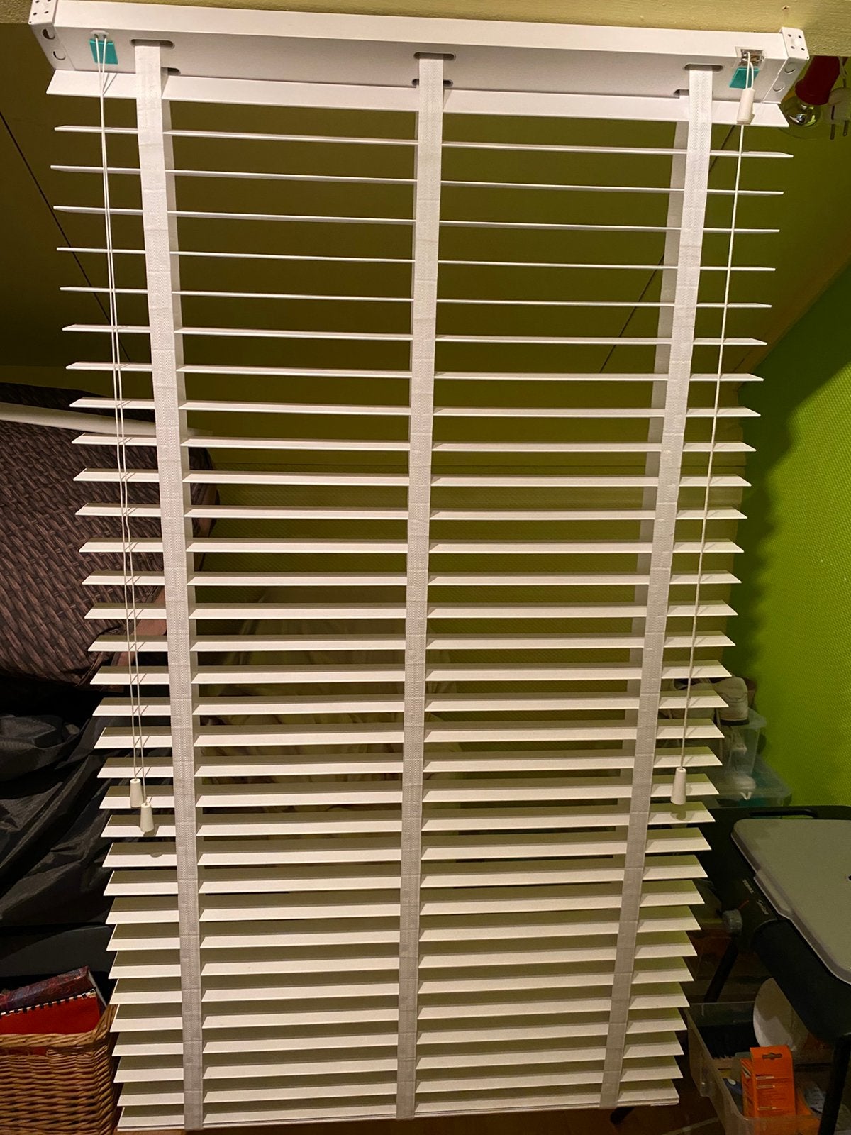 Nog nieuwe witte houten lamellen 140x80 cm, Jaloezie, Overige merken, Wit, Inclusief montageonderdelen