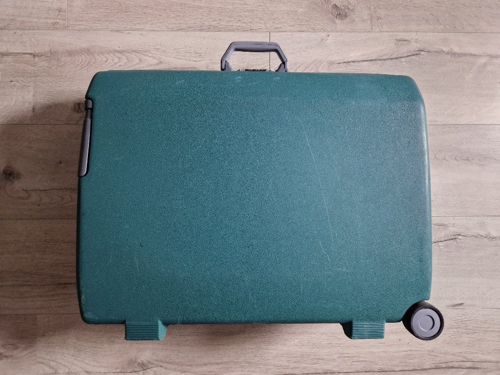 Samsonite koffer groen (ongeveer 75 x 55 cm), Sieraden, Tassen en Uiterlijk, Koffers, Gebruikt, Hard kunststof, 70 cm of meer