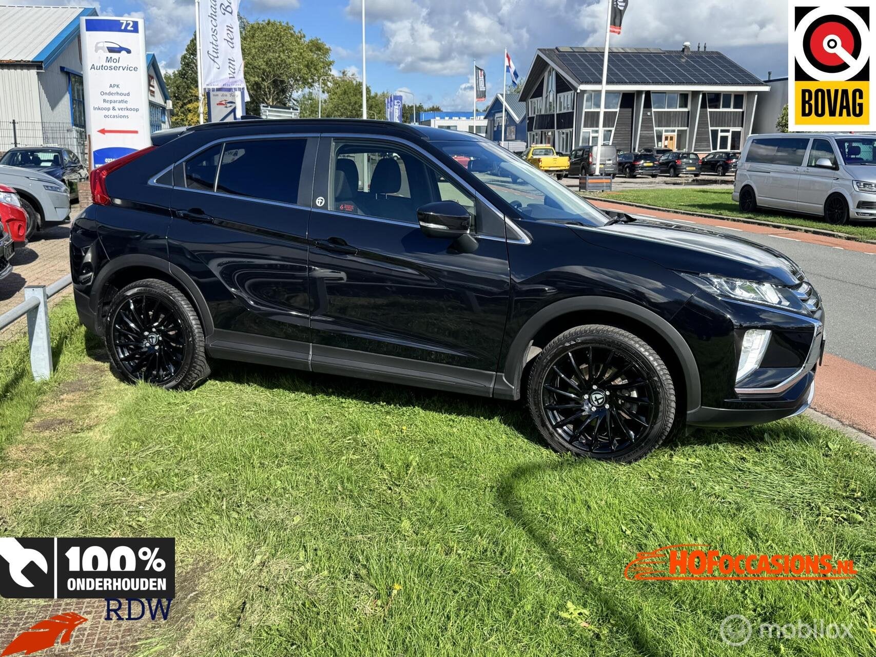 Mitsubishi Eclipse Cross 1.5 DI-T Black Edit. CARPLAY TREKHA, Auto's, Dealer onderhouden, Stof, Zwart, 4 cilinders