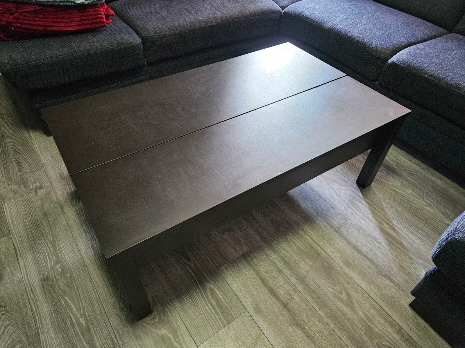 Salontafel met opbergvak, Ophalen, Gebruikt, 100 tot 150 cm, 50 tot 100 cm