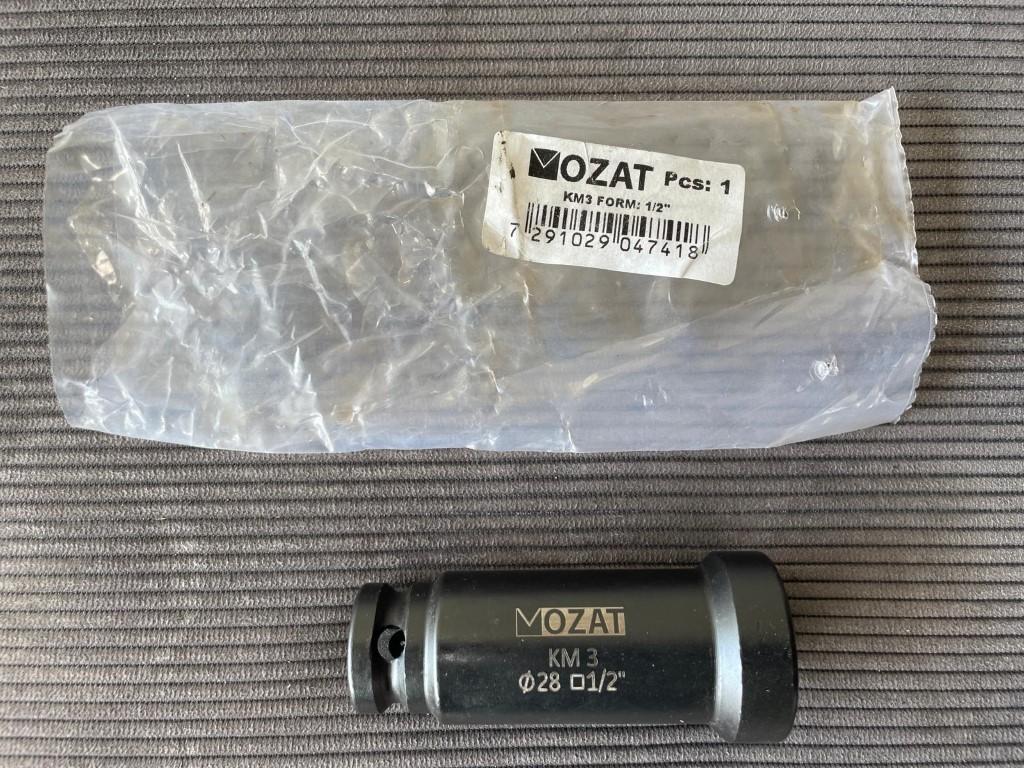 Ozat KM3, 4 nokken 28mm-1/2", Totale lengte dop 82mm, Ozat, Nieuw, Ophalen of Verzenden, /