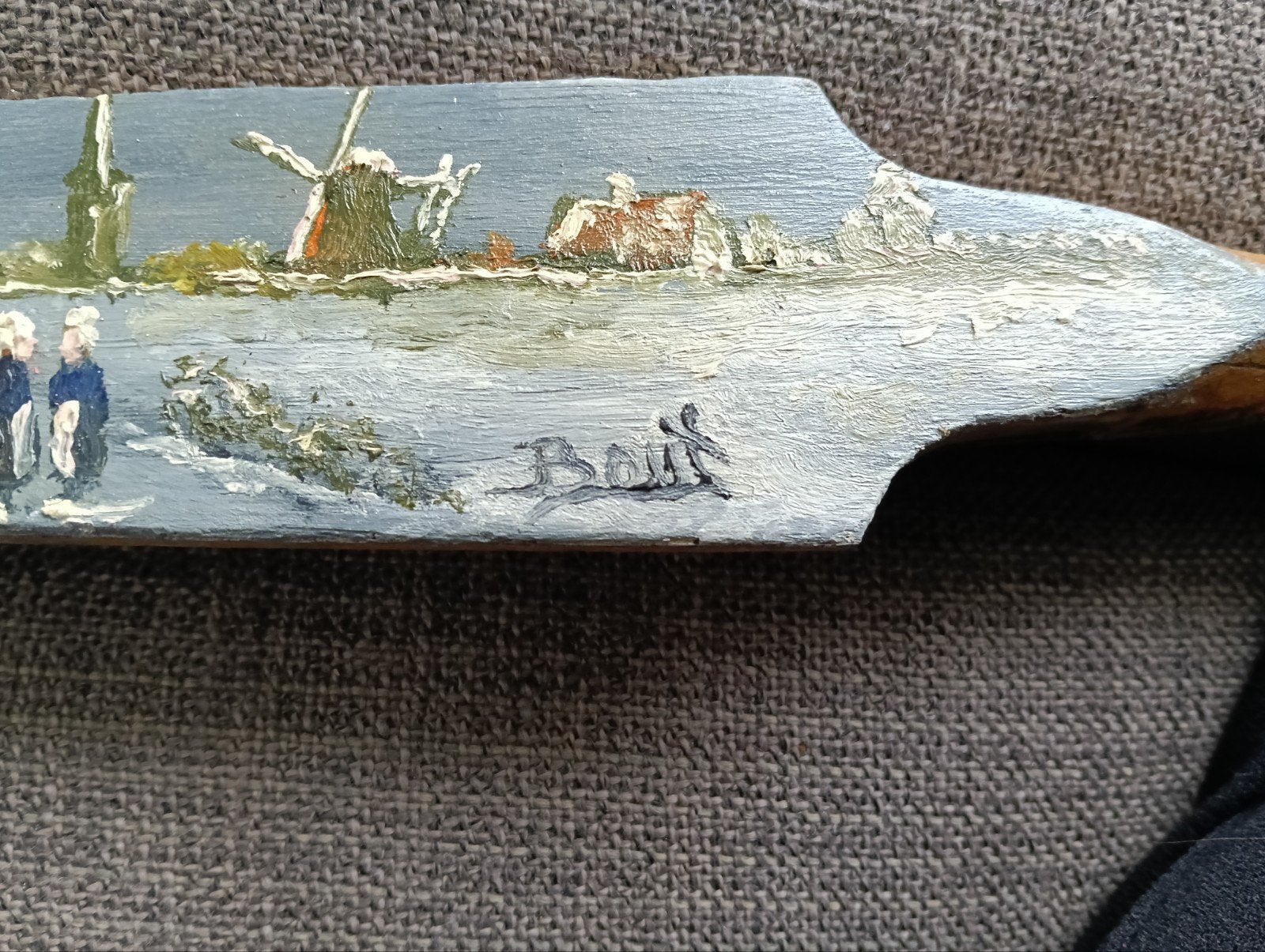 Antieke beschilderde doorloper, Ophalen
