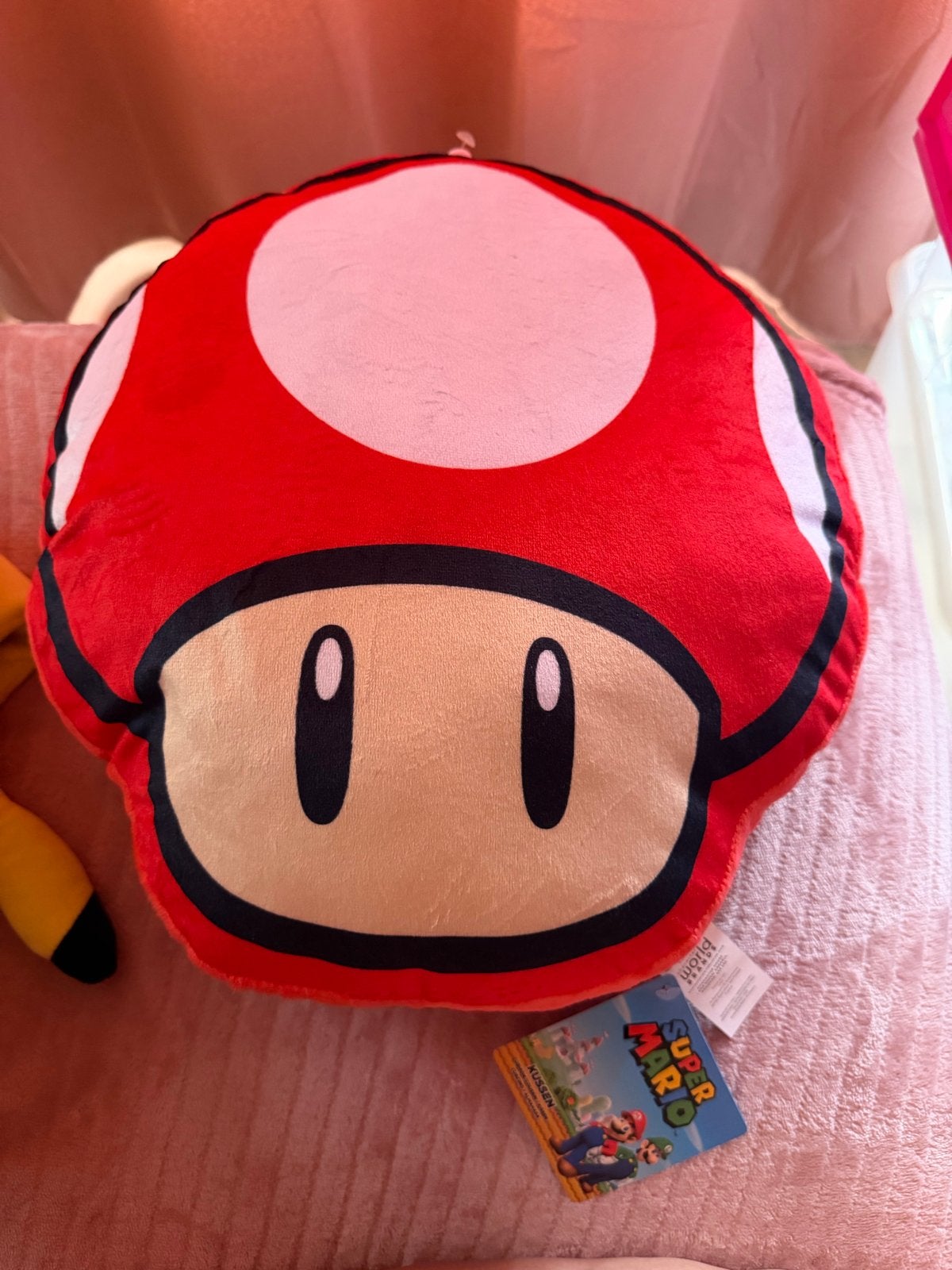 Super Mario paddenstoel kussen - Nieuw met label, Overige typen, Nieuw, Ophalen of Verzenden, Met label