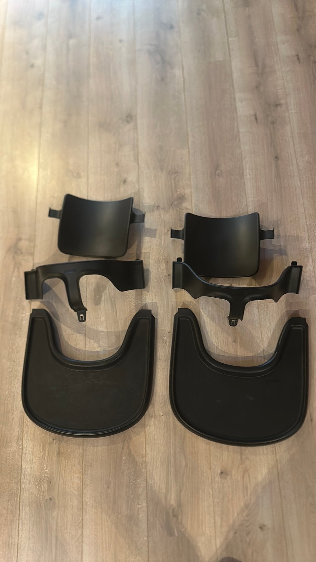 Stokke tripp trapp baby set en tray zwart, Ophalen of Verzenden, Zo goed als nieuw, Meegroeistoel