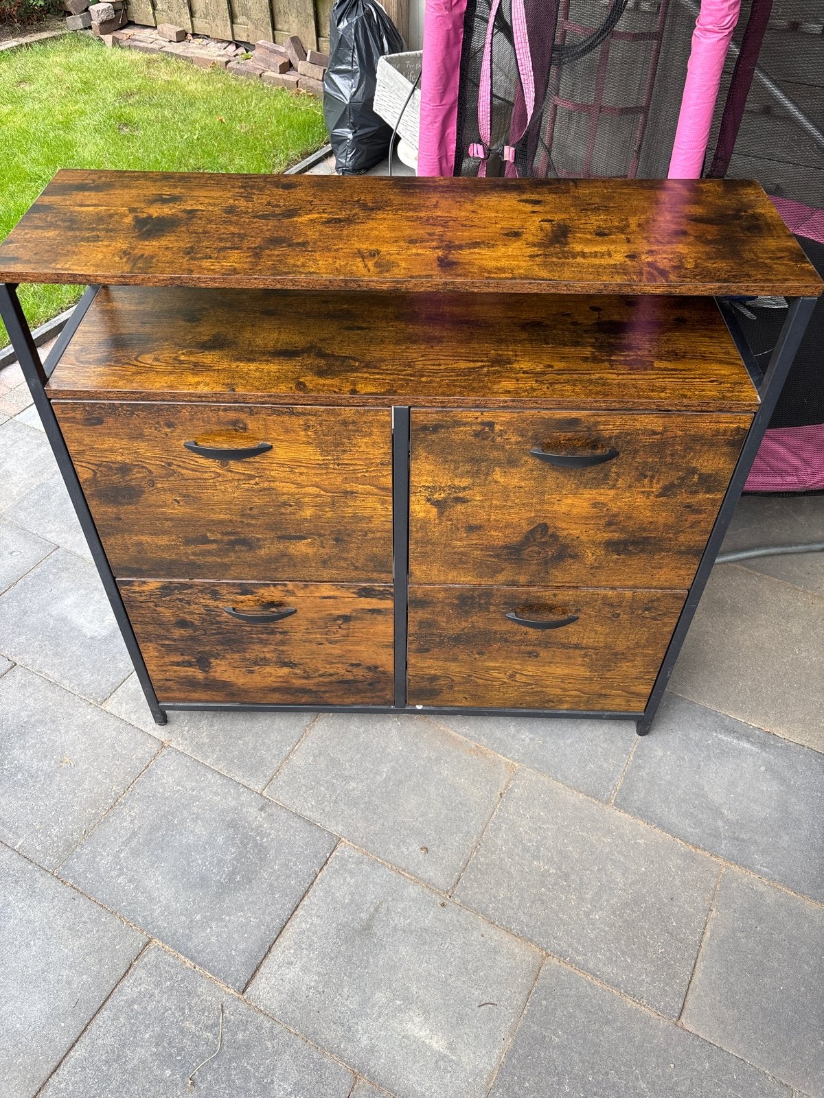Schoenenkast met 4 lades, industrieel design, Ophalen of Verzenden, Zo goed als nieuw