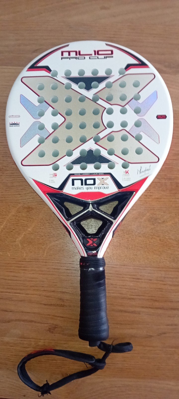 Nox ML10 Pro Cup Luxury Series Padelracket - Ruw Oppervlak, Ophalen of Verzenden, Gebruikt, Padelracket