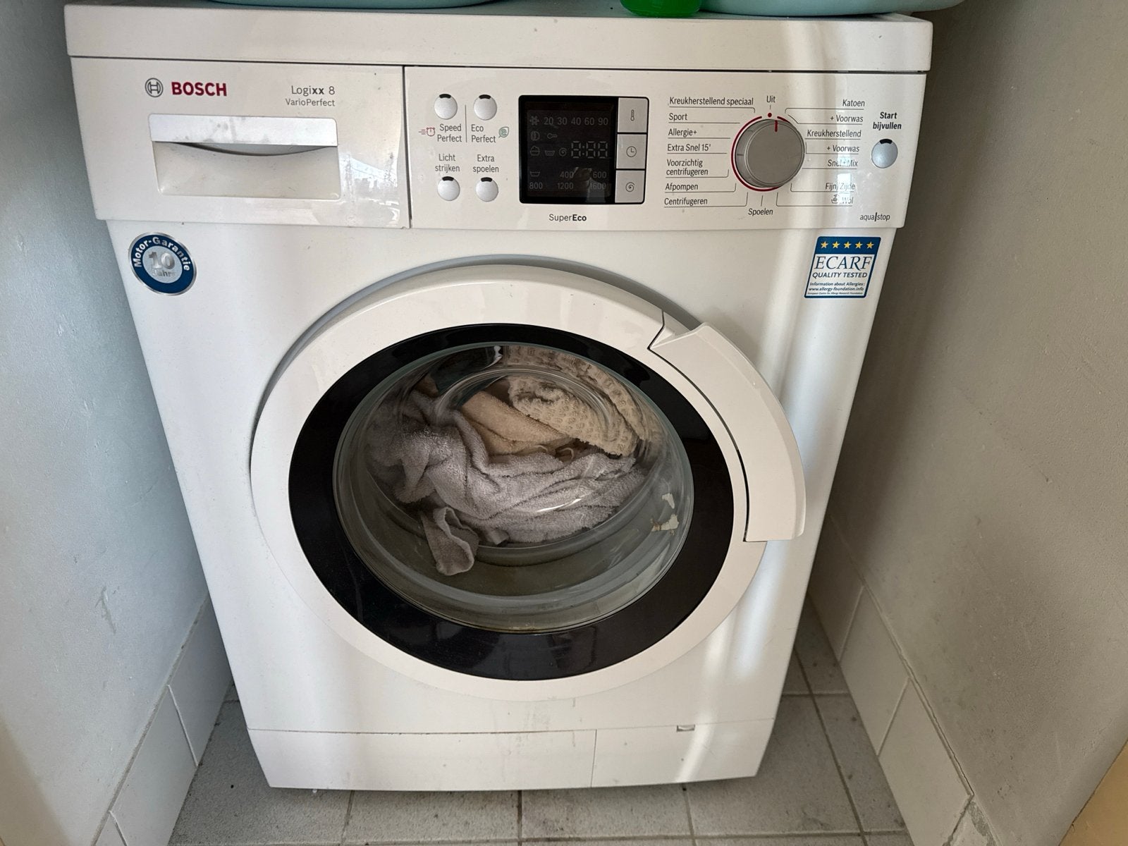 Bosch Logixx 8 VarioPerfect Wasmachine - Zo goed als nieuw, Ophalen, 1200 tot 1600 toeren, 8 tot 10 kg, Zo goed als nieuw