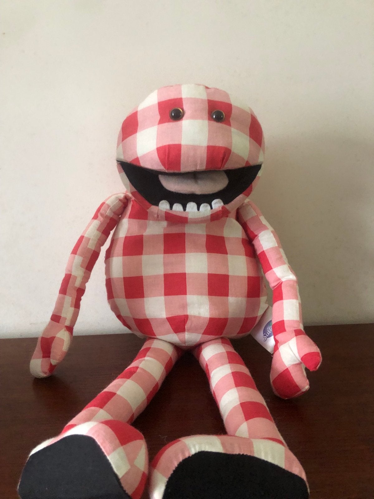 Sultana Pop knuffel rood-wit geblokt, Gebruikt, Overige merken, Overige karakters, Overige typen