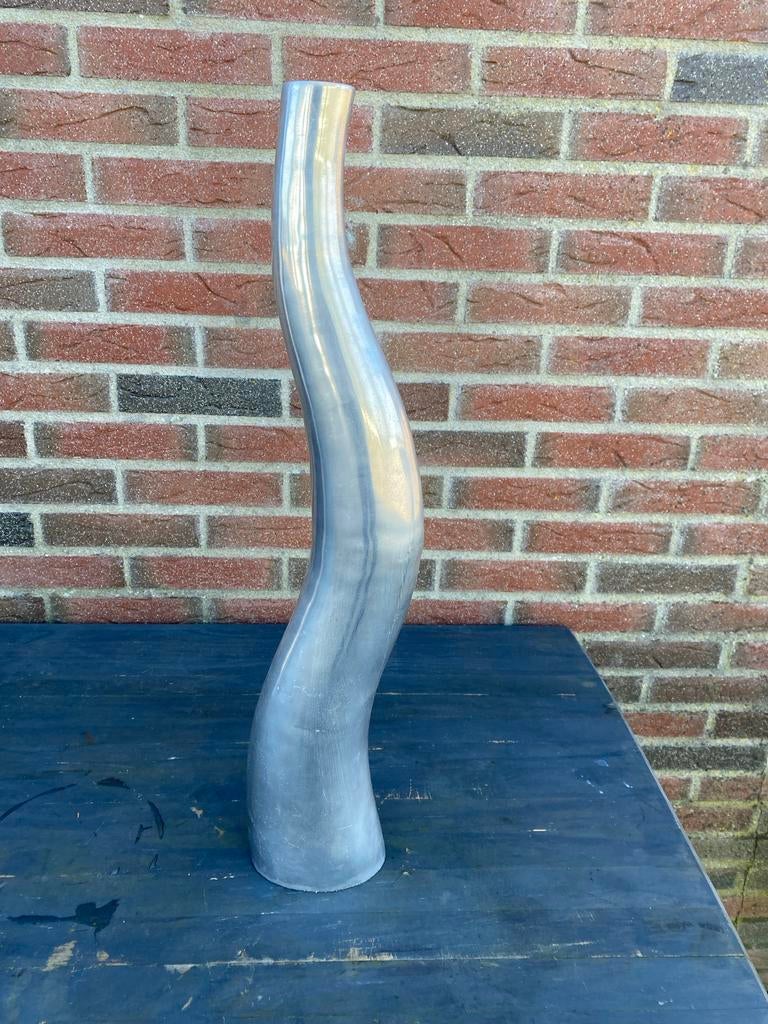 Zilverkleurige aluminium  vazen, Ophalen of Verzenden