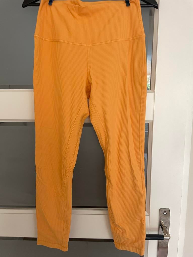Lululemon Align Ribbed High-Rise 25" Legging Oranje Maat 8, Maat 38/40 (M), Oranje, Ophalen of Verzenden, Driekwart