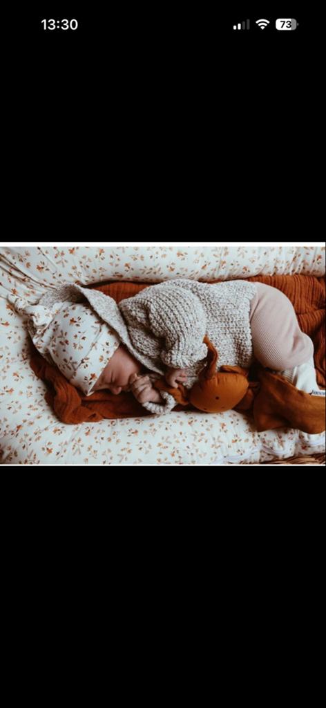 Kleine Keutel boxkleed, babynest en 2 swaddles/dekentjes, Ophalen, Zo goed als nieuw, Jongetje of Meisje