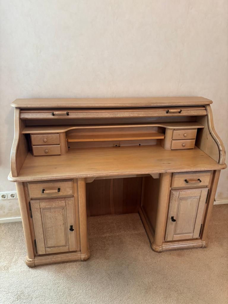 eikenhouten rolbureau/ cilinderbureau/roll-top desk, Huis en Inrichting, Ophalen, Zo goed als nieuw