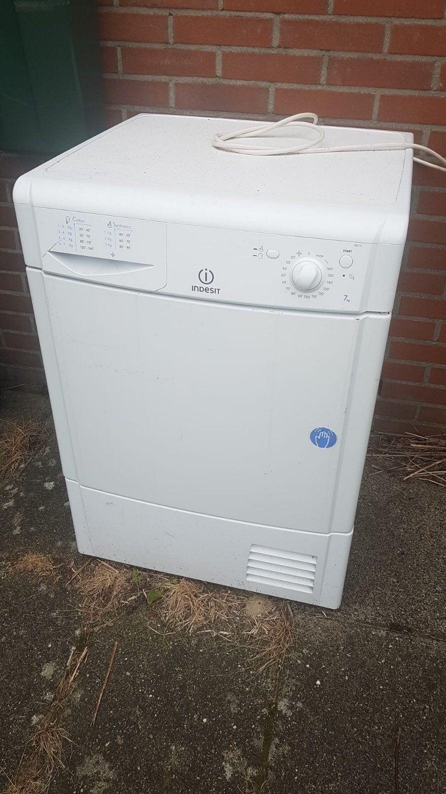 Indesit condensdroger GRATIS, Ophalen, 6 tot 8 kg, Gebruikt, 85 tot 90 cm