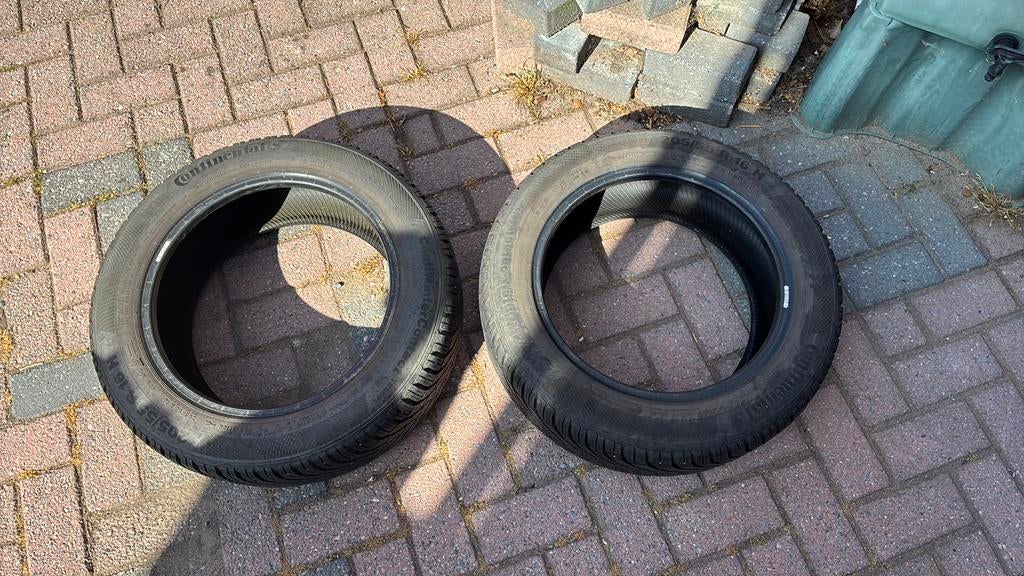 2x Autobanden continental 205/55 R16 91H M+S, Ophalen of Verzenden