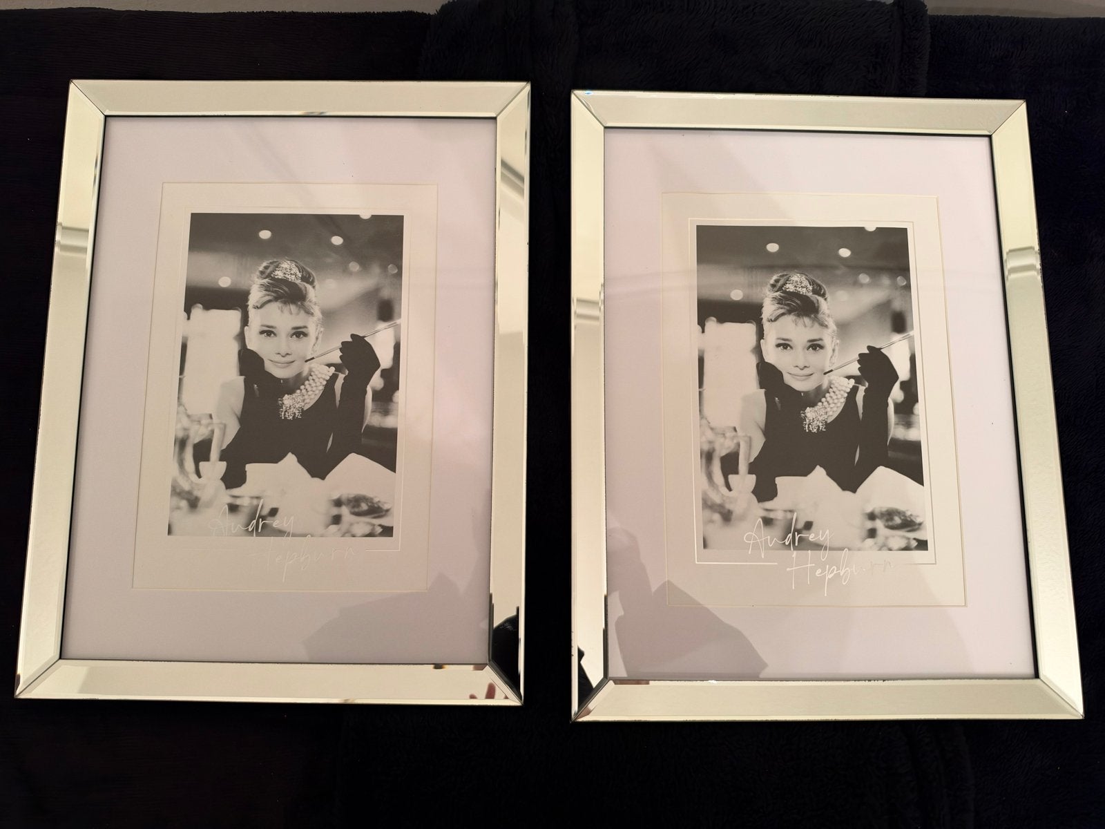 Set van 2 Eric Kuster stijl fotolijsten Audrey Hepburn, Ophalen, Fotolijst, Met afbeelding, Zilver