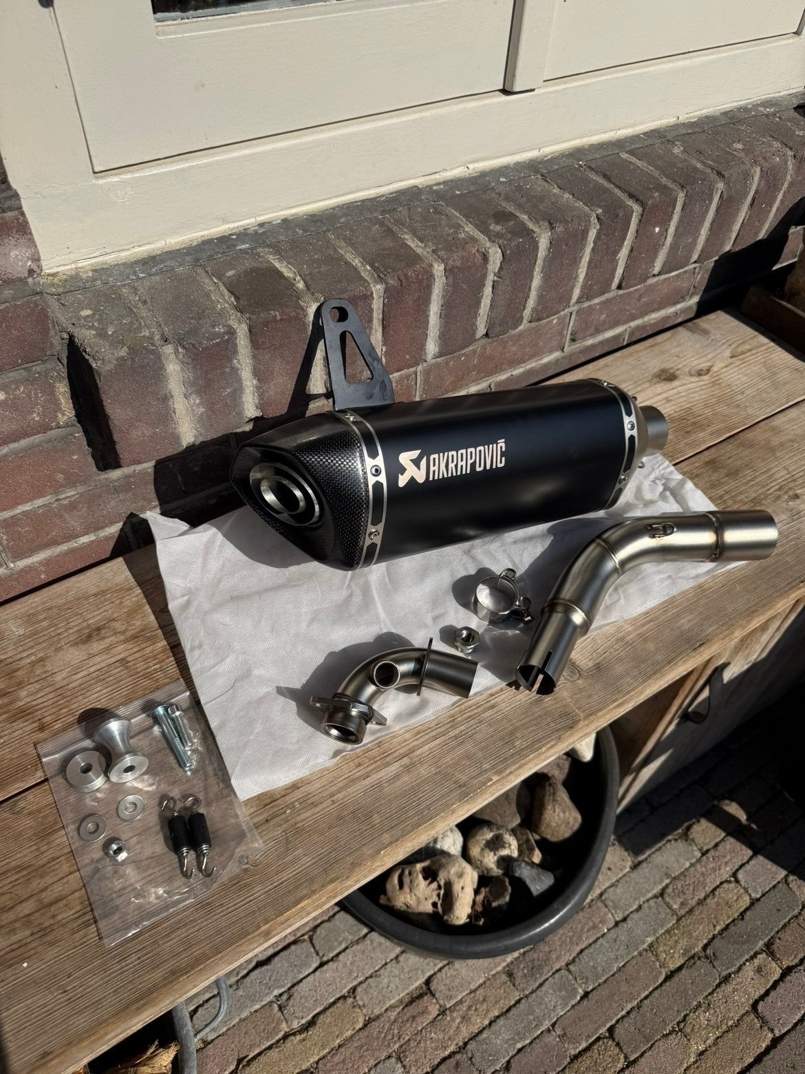 Akrapovic uitlaat voor Vespa GTS 125-300 (2008-2022), Ophalen of Verzenden, Zo goed als nieuw, Uitlaat, Vespa