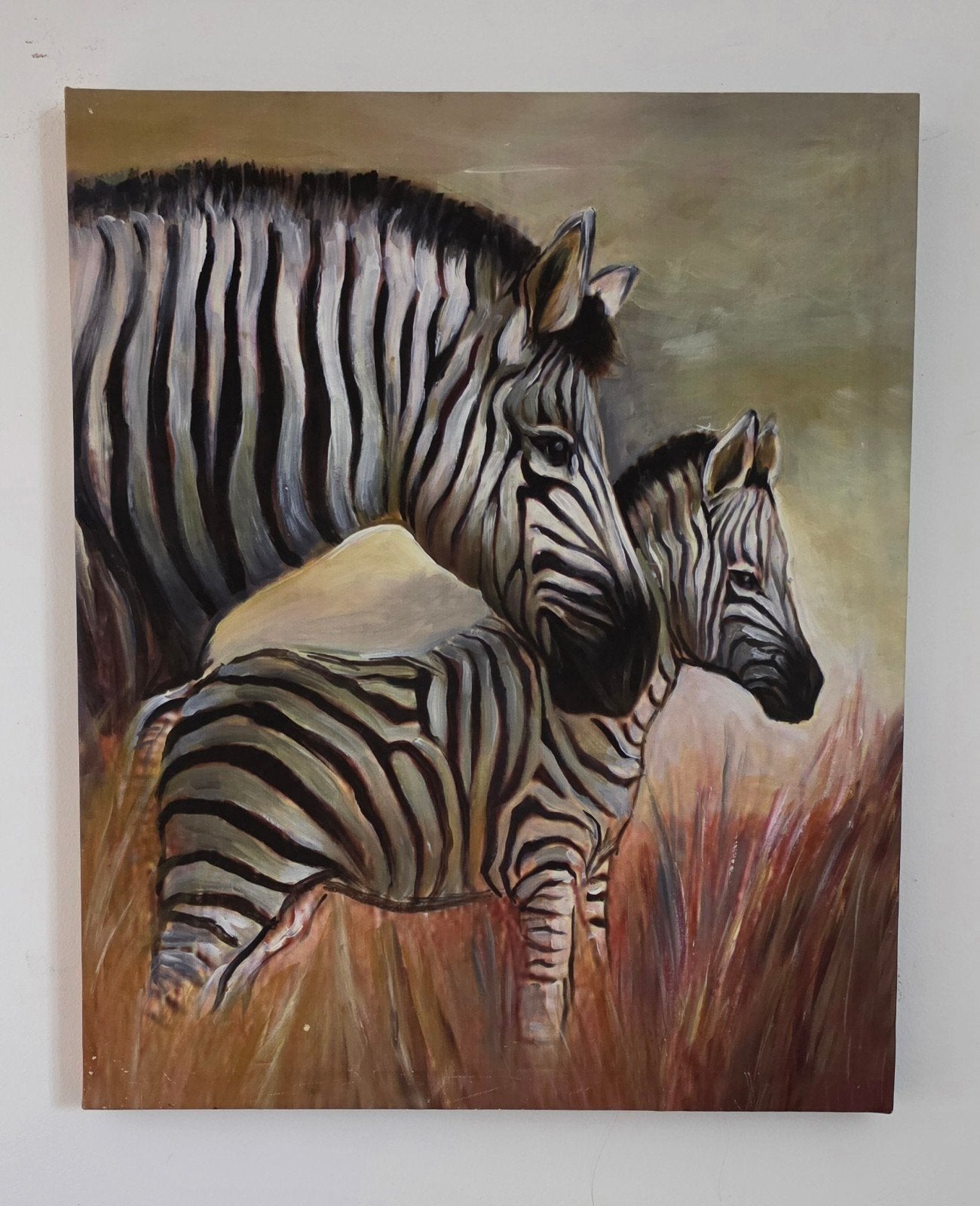Schilderij print zebra's, Ophalen of Verzenden, Print
