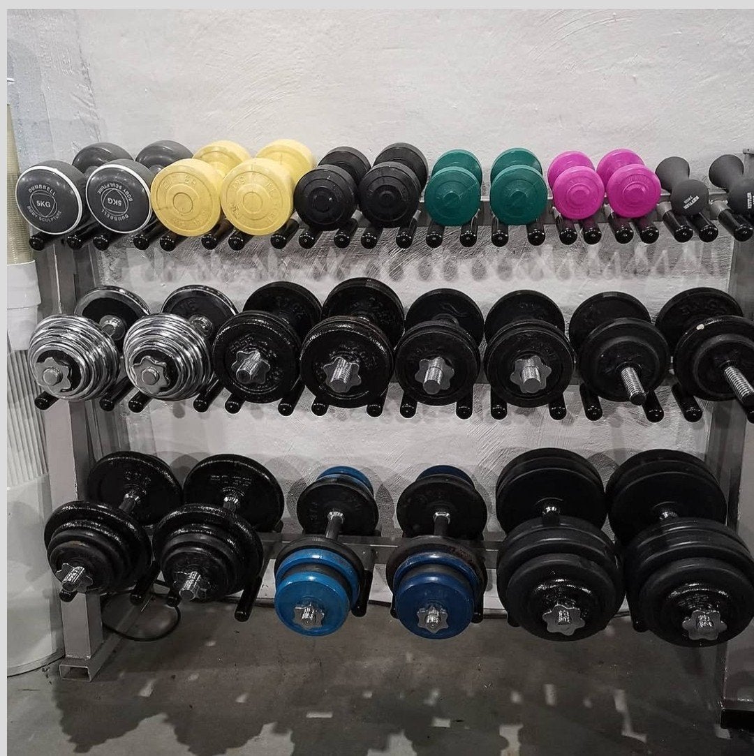 dumbell rek voor vele Dumbells, Sport en Fitness, Fitnessmaterialen, Ophalen, Gebruikt, Overige typen